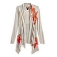 thumbnail image 5 of Turtle Bay New York  Women's Floral Embellished Open Long Cardigan, 5 of 6