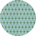 thumbnail image 1 of Ahgly Tapis Rond Lavable en Machine Intérieur Transitionnel Bleu Lagon, 5 Pieds Rond, 1 of 7
