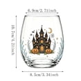 thumbnail image 4 of 2D Halloween Glass Cups, Cute Coffee Glass Cups, Glassware Drinking Glasses, Stemless Drinking Glass with Spooky Designs, Clear Cups for Cocktails, Juices & Iced Coffee (C), 4 of 6