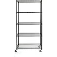 thumbnail image 6 of 5 Tier Storage Shelves,Heavy Duty Wire Shelving Rack with Wheels, Adjustable Rolling Shelving Unit with NSF Certified , 800 Lbs Capacity, For Kitchen, Pantry, Garage,18"D X 35.5"W X 71"H,Black, 6 of 7