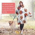 thumbnail image 4 of White Background Football Helmets Pattern Wearable Oversized Blanket,Wearable Blanket Hoodie for Adults,Cozy Hooded Blankets with Super Pockets,Super Warm Fuzzy Pullover for Women & Men, 4 of 6
