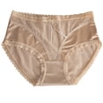 thumbnail image 2 of Delliss Womens ice silk seamless Underwear mid waist sexy jacquard breathable comfortable Bikini Panties, 2 of 4