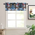 thumbnail image 2 of Christmas Snowman Valances for Windows with Red Cardinal Bird Rod Pocket Curtain Valance Window Treatment Short Curtains for Kitchen Living Room, 42"x12", 2 of 5