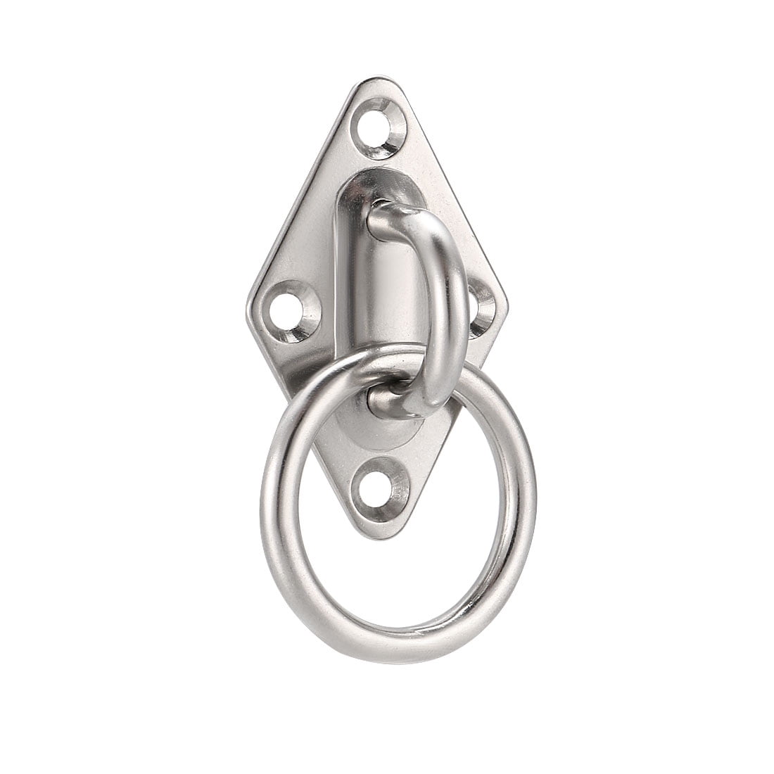 Stainless Steel Ceiling Hook with Ring Pad Eye Plate Hardware 60mmX36mm Staple Hook Loop Wall