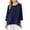 Navy, variant on Tunic Tops for Women Loose Fit Long Sleeve Cotton Linen T-shirts with Pockets Crew Neck Casual Vacation Clothes (XL, Blue)