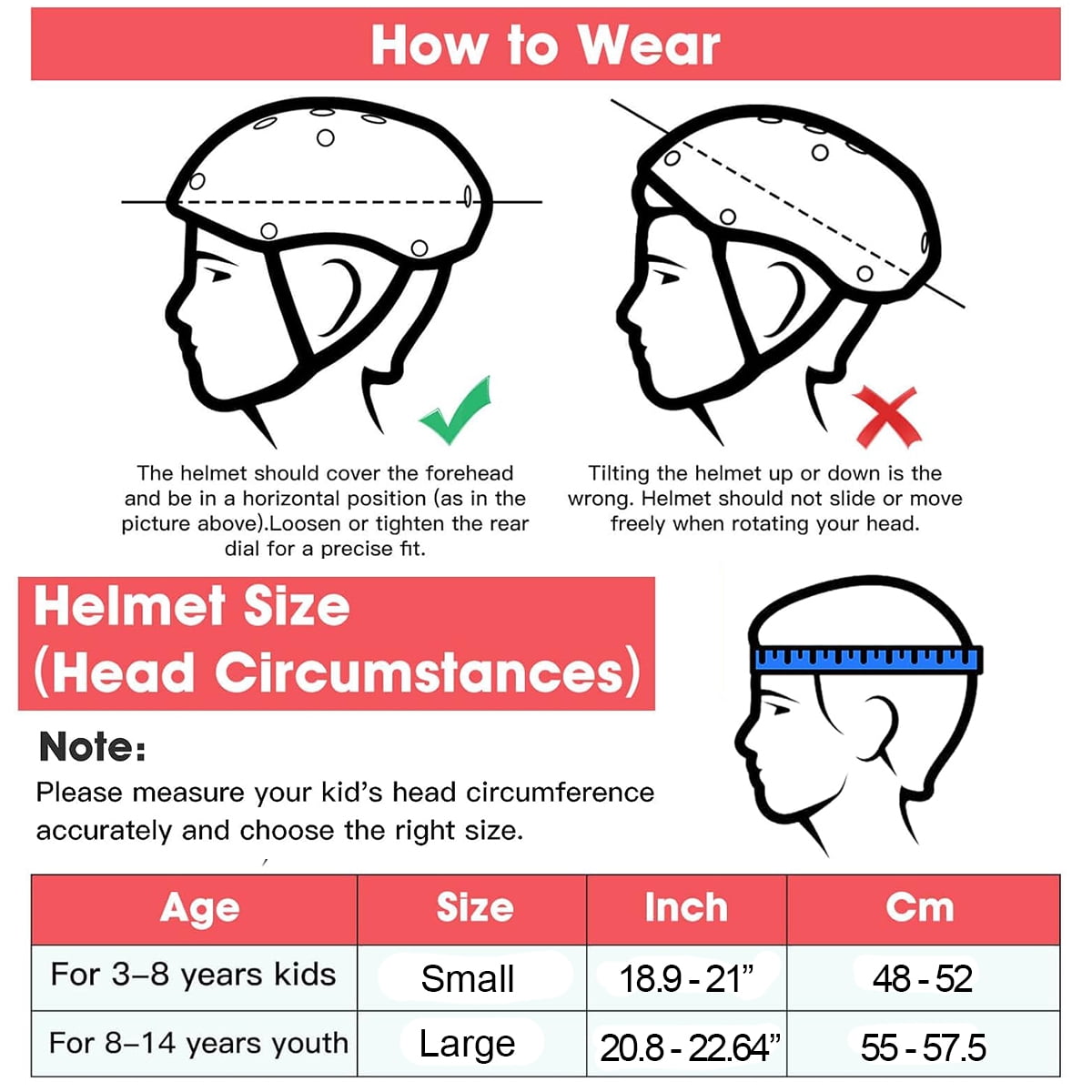 Youth Bike Helmet Size Chart By Age Helmet Sizing Bikes For Youth