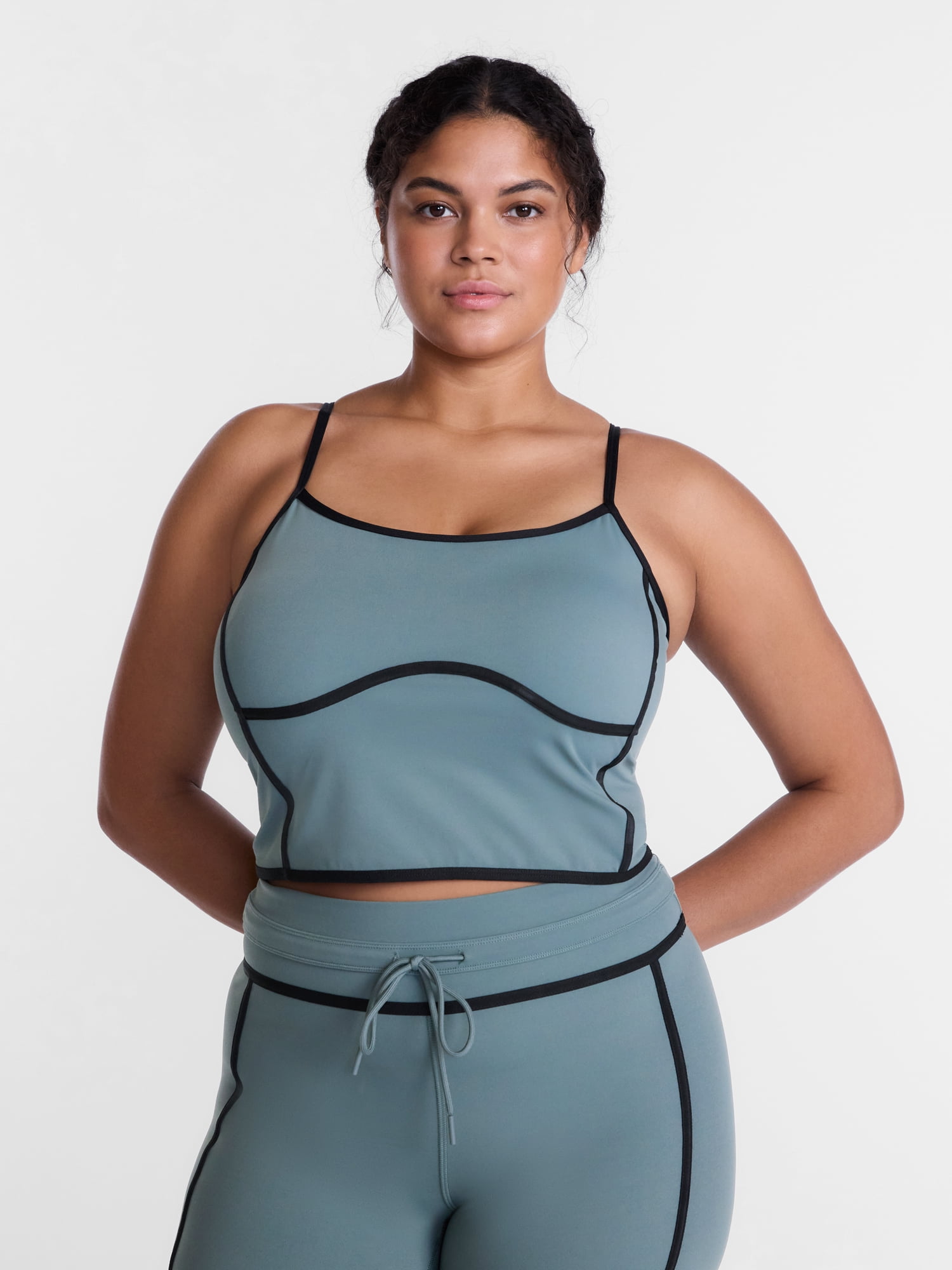Avi Women's SoftSculpt Tipped Tank Bra, Sizes XS-XXL