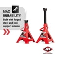 thumbnail image 3 of American Forge & Foundry IN3306A 6 Ton Safety Ratcheting Jack Stand Set, Red - Pack of 2, 3 of 6