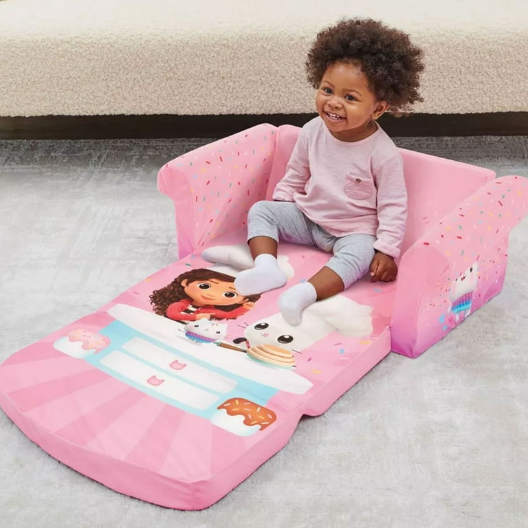 Marshmallow Furniture Kids 2-in-1 Flip Open Comfortable Foam