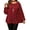 Wine Red, variant on Cogild Plus Sweaters for Womens Plus Long Sleeves Shirts for Womesn Plus Size Shirts for Women's Long Sleeve Flowing Shirt with Elegant Pleats for Formal Casual Wear
