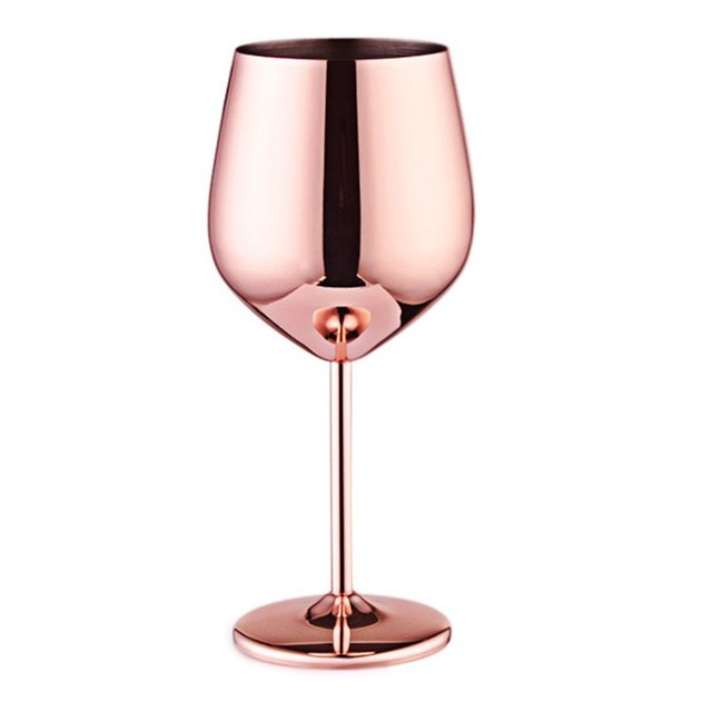 Copas de champán para bebidas de jugo de acero inoxidable de 500 ml, copas de vino tinto con forma de tambor