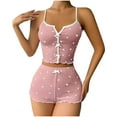 thumbnail image 1 of Weiqiqre Ensemble de Pyjama pour Femmes, Mignon Imprimé de Cœurs, Pyjama Confortable et Doux, Tenue de Nuit 2 Pcs, 1 of 3