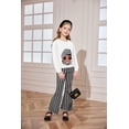 thumbnail image 3 of Arshiner Girls 2 Piece Clothes Long Sleeve Sweatshirt & Flared Pants Fall Clothing Set, 3 of 6