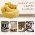 thumbnail image 7 of Villeston Oversized Corduroy Bean Bag Chair with Throw Pillows for Livingroom,Mustard Yellow, 7 of 7
