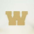 thumbnail image 1 of Package of 1, 14 Inch X 3/4" Thickness MDF Letter W in The Collegiate Font, Thick for Art & Craft Project, Made in USA, 1 of 4
