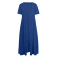 thumbnail image 4 of HomeGardon Liquidation! Robes d'Été pour Femmes 2025, Robes d'Été pour Femmes, Robe Unie Décontractée d'Été pour Femmes à Col Rond et Manches Courtes, P-XXXXXL, 4 of 4