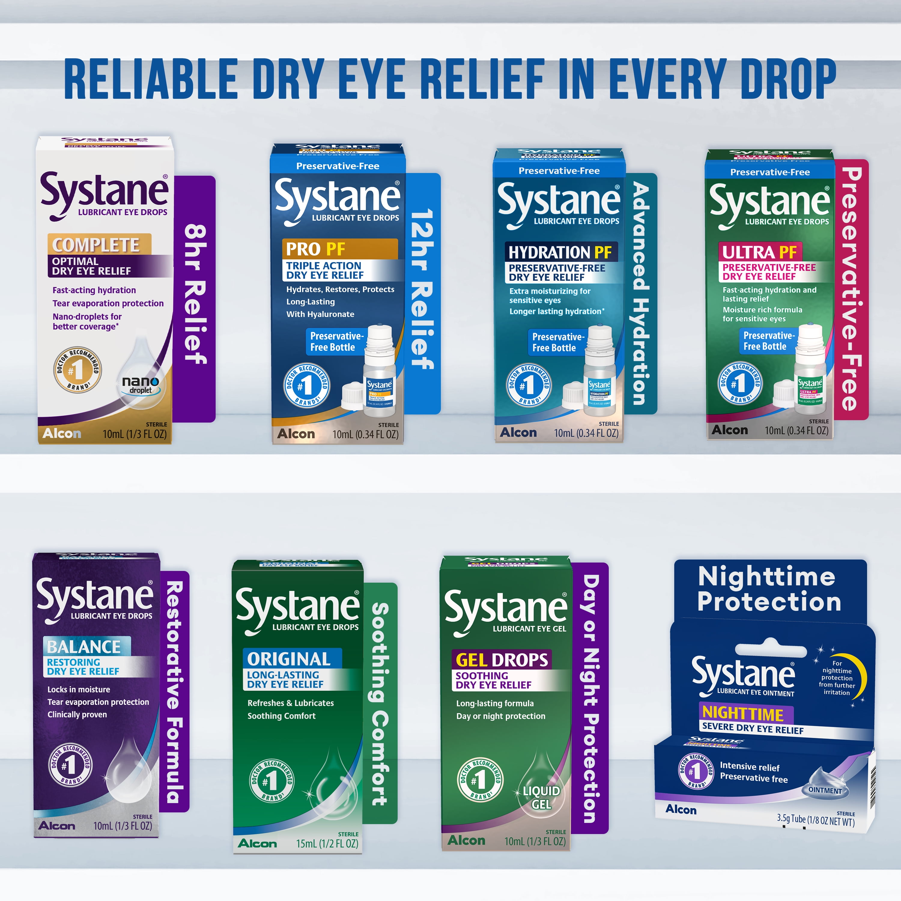 Systane Complete Dry Eye Care Symptom Relief Eye Drops for Daily Use, 10 ml