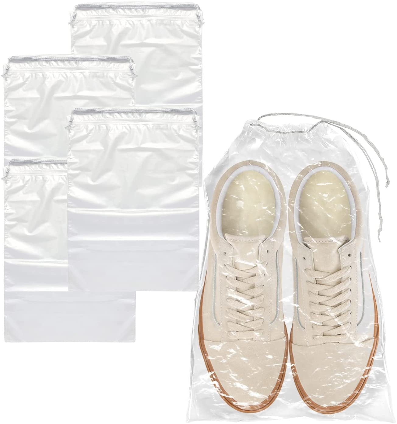 10x Portable Travel Shoe Bag View Window Pouch Storage Waterproof Drawstring Bag 