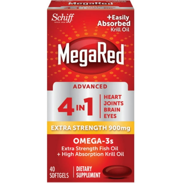 MegaRed Advanced 4in1 900mg, Concentrated Omega3 Fish & Krill Oil
