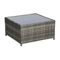 thumbnail image 6 of JONPONY 2 Pieces Patio Furniture Set,Outdoor Woven Sectional L- Shaped Patio Furniture ,Wicker Conversation Set with Ottoman, Detachable Lounger Table for Backyard Poolside,Grey, 6 of 7