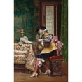 thumbnail image 3 of Adolphe-Alexandre Lesrel 17x24 Black Modern Framed Museum Art Print Titled - The Mandolin Player (1880), 3 of 5
