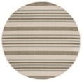 thumbnail image 2 of Safavieh Courtyard Aaron Striped Indoor/Outdoor Area Rug, Beige/Green, 5'3" x 5'3" Round, 2 of 9