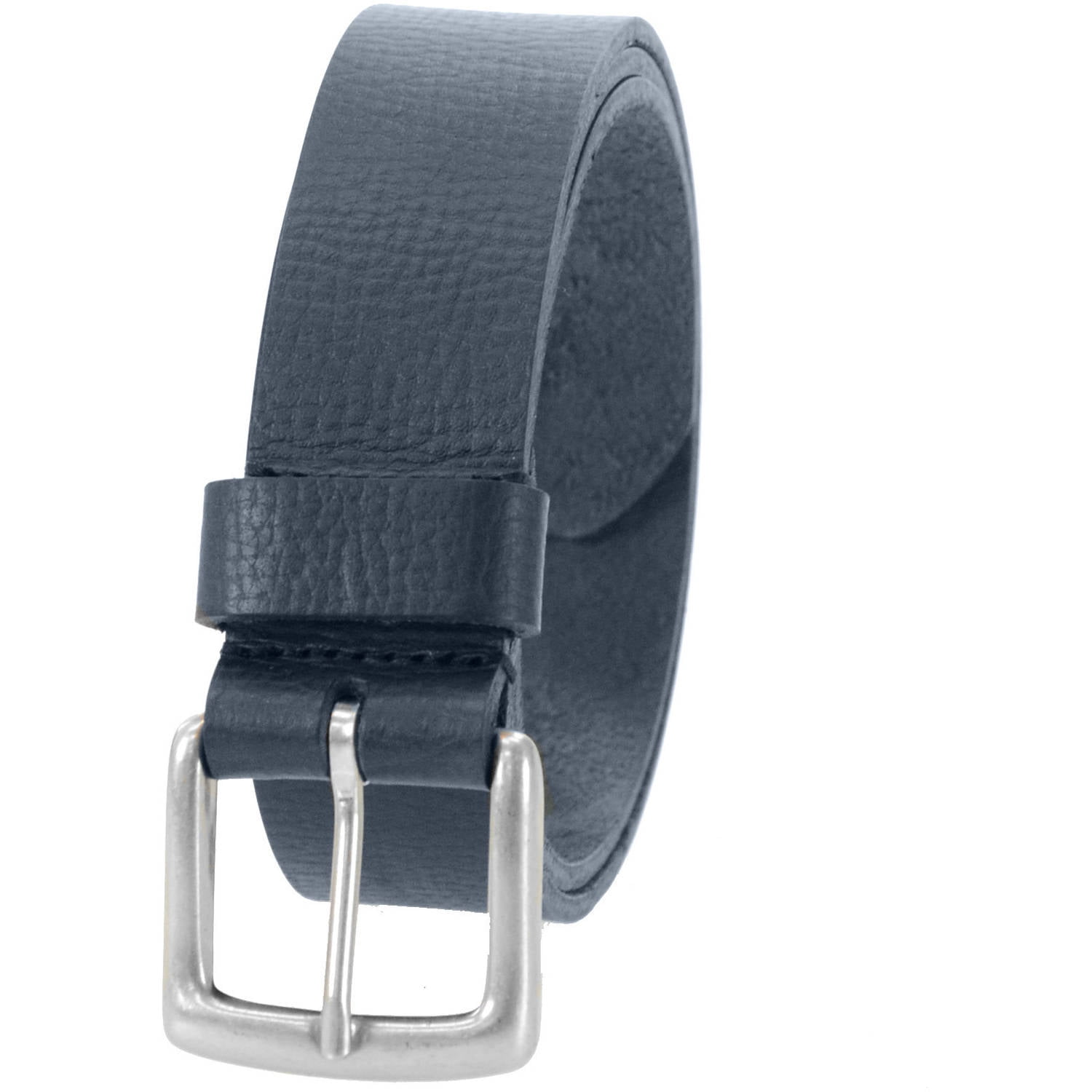 1-1/2 in. US Steer Hide Leather Pebble Grain Men's Belt w/ Antq. Nickel Buckle