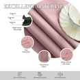 thumbnail image 4 of Homi Drapes Double Pinch Pleated Blackout Curtains Thermal Insulated Room Darkening Drapes for Bedroom/Livingroom Along with 2 Panels,Tiebacks,Hooks (Baby Pink, 52"x120"), 4 of 5