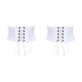 thumbnail image 1 of Decodeary Ceinture Large pour Femmes sous-Poitrine Cosplay Nœud Papillon Taille Haute Extensible Blanc Type A 2Set, 1 of 6