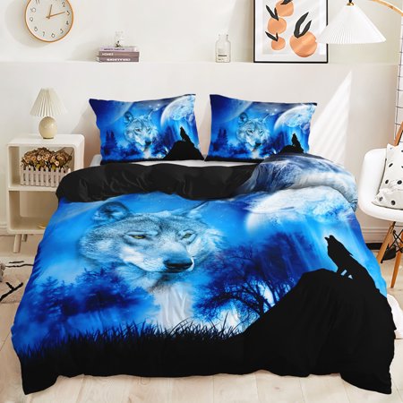 Hosima 3 Piece 3D Digital Printed Duvet Cover Full Size Bedroom Decorative Bedding Set,DEW02-King