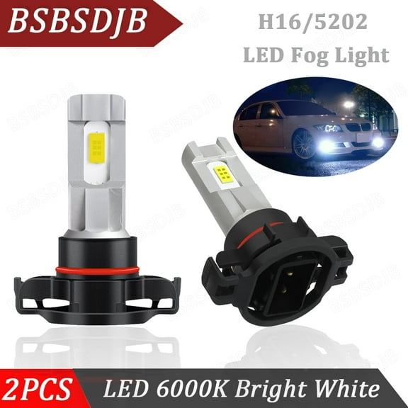 For Dodge Durango 2011 2012 2013 Fog Light Bulbs 6000K Bright White 5202/H16