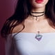thumbnail image 2 of KAKOWELY Collar con colgante de corazón de cristal y rosa para el Día de la Madre, regalo para mujer, 2 of 5