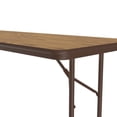 thumbnail image 4 of Correll Pc2460P-06 Solid Plywood Core Folding Tables Fixed Height- Med Oak, 4 of 4