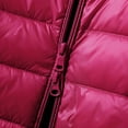thumbnail image 6 of Womens Long Puffer Jacket Packable Lightweight Full Zip Hooded Down Tunic Coat Windproof Pockets Winter Overcoat (5XL, Hot Pink), 6 of 6