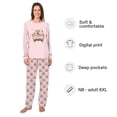 thumbnail image 2 of Plaid Santa Hat Highland Cow Christmas Pajamas For Family And Dog, Red Cow Holiday PJs, Plus Sizes, With Pockets, 2 of 7