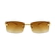 thumbnail image 3 of Gafas de sol ADE WU vintage sin montura con armazón dorado y lente marrón, 3 of 6