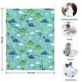 thumbnail image 4 of Light Blue Dinosaurs Clouds Trees Pattern Blanket,Comfortable Soft Flannel Throw Blanket,All Season,Warm Lightweight Blankets for Sofa Bed Couch Living Room Chair,30"x40", 4 of 4