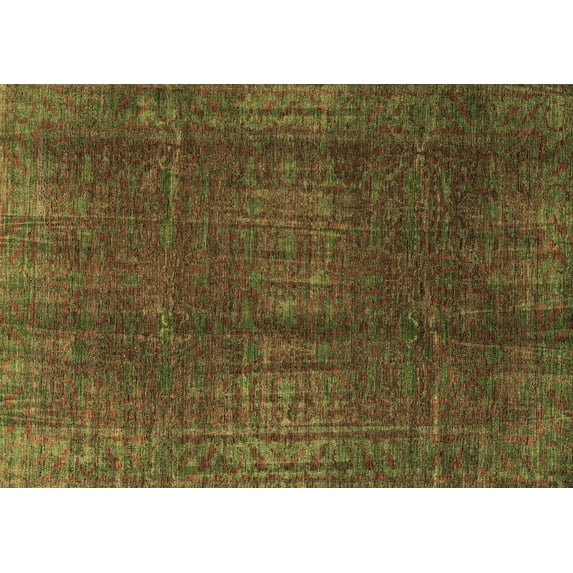 Ahgly Company Indoor Rectangle Oriental Brown Modern Area Rugs, 2' x 5'