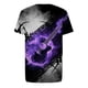 thumbnail image 4 of Camisetas gráficas Honeeladyy Savings para hombre, diseño de guitarra rock, heavy metal, regalo de música, camiseta retro de verano, cuello redondo, manga corta, color morado, 4 of 4