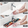 thumbnail image 3 of Wobogo Colorful Flow Patterns Faucet Drying Mat Set of 2 Sponge Material Absorbs Water Quickly Kitchen Sink Countertop Splash Guard 14×5.5in, 3 of 9