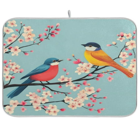 

Kitchen Drying Mat 18x24In Drying Dish Mat Dish Drying Mats Kitchen Countertop Multi-Function Drain Drying Mat Kitchen Table Two Little Birds