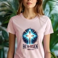 thumbnail image 5 of He Has Risen Mark 16:6 Bible Verse Christian Graphic T-Shirt, Gold, Size 3XL, 5 of 6
