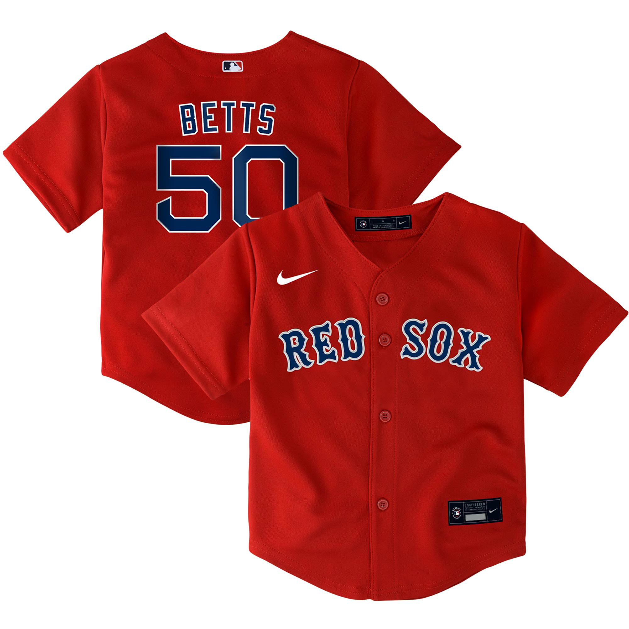 Mookie Betts Boston Red Sox Nike Toddler Alternate 2020 Replica Player Jersey - Red ...