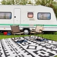 thumbnail image 2 of ABORON Outdoor Rug, 9' x 12', Reversible Waterproof, 2 of 9