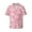 Pink Flamingos And Flowers, variant on Pretty Floral With Leaves Men's Loose Fit Cuban Collar Short-Sleeve Shirt with Button-down and Chest Pocket for Everyday Wear Outings - Medium