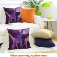 thumbnail image 4 of FCXZI Giraffe Holiday Pillow Case 100% Linen Decorative Cover 18x18in, 4 of 5