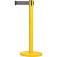thumbnail image 1 of Free-Standing Crowd Control Barrier, Steel, 35" H, Black/White Tape, 7' Tape Length, 1 of 1