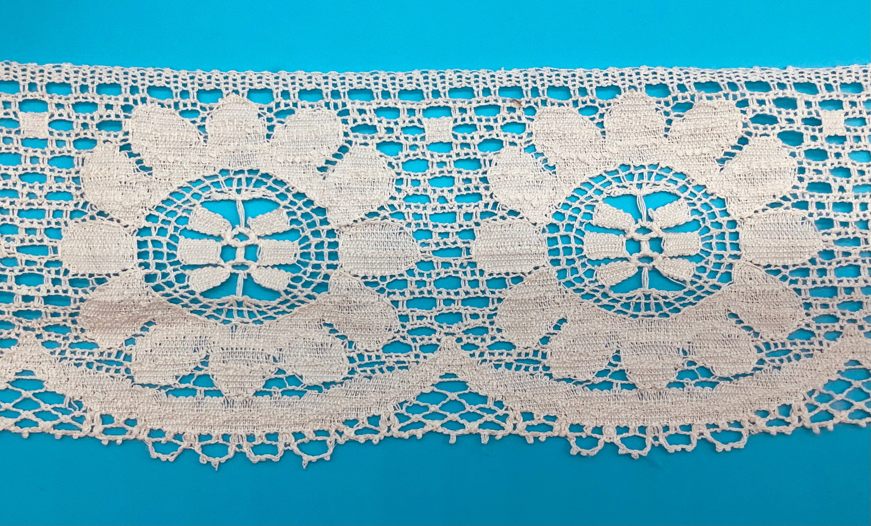 Natural 4-1/4" 100% Cotton Vintage Lever Lace