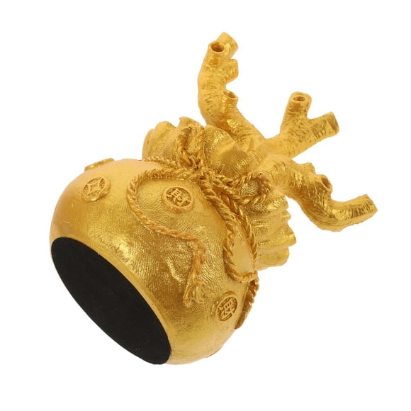 Phenofice Tree Trunk Decor Money Bonsai Tree Golden Resin Symbolizes Wealth and Prosperity 1Pcs