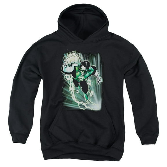 Jla - Emerald Energy - Youth Hooded Sweatshirt - Large